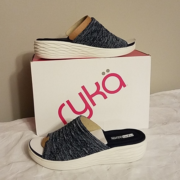 Ryka Shoes - Blue Ryka slip on sandals